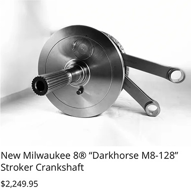 New Milwaukee 8 Darkhorse M8-128 Stroker Crankshaft
